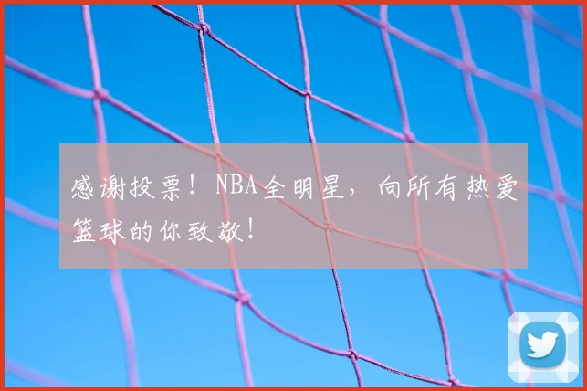 感谢投票！NBA全明星，向所有热爱篮球的你致敬！